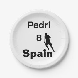Spanischer Fußball, anpassbar Pappteller