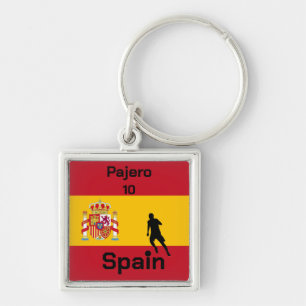 Spanischer Fußball, anpassbar Schlüsselanhänger