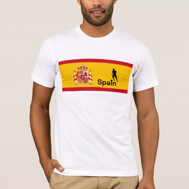 Spanischer Fußball, anpassbar T-Shirt (Vorderseite)