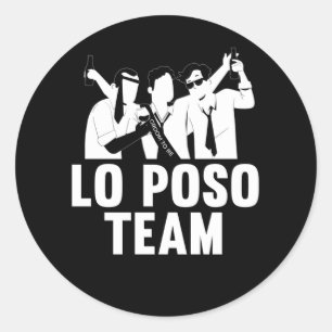 Spanischer Junggesellenabschied Lo Sposo Team Bräu Runder Aufkleber