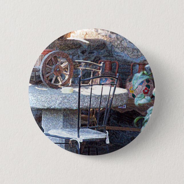 Spanischer Kaktus Stillleben Button (Vorderseite)