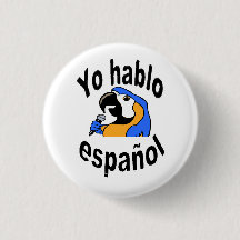 Spanischer Knopf - Papagei sagt "Yo hablo español