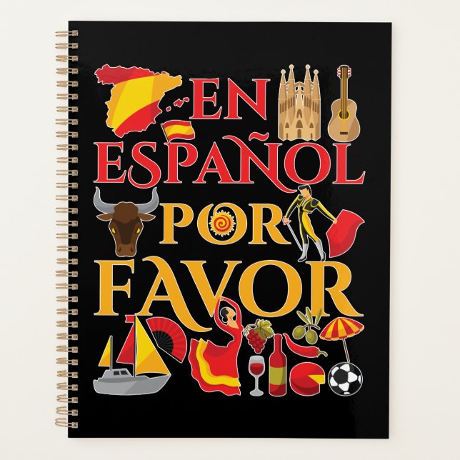 Spanischer Lehrer En Espanol Pour Gefallen Planer (Vorderseite)
