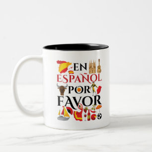 Spanischer Lehrer En Espanol Pour Gefallen Zweifarbige Tasse