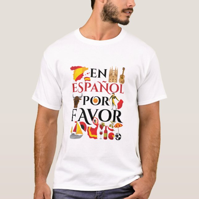 Spanischer Lehrer En Espanol Pour T-Shirt (Vorderseite)