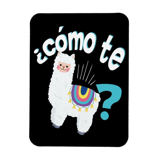 Spanischer Lehrer Funny Llama Lover Alpaca Niedlic Magnet (Vertikal)