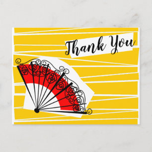 Spanischer Lüfter Danke für Postkartenlandschaft Postkarte