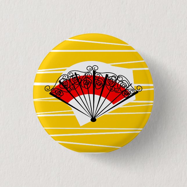 Spanischer Lüfterknopf rund Button (Vorderseite)