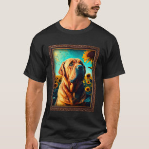 Spanischer Mastiff-Maler Sonnenblume Blume Mutter T-Shirt