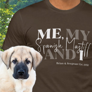 Spanischer Mastiff-Vater Est. Einzigartige Typogra T-Shirt