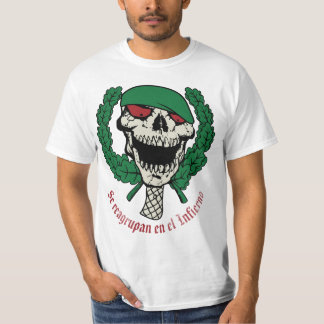 Spanischer Militärschädel mit Barett und Lorbeerkr T-Shirt