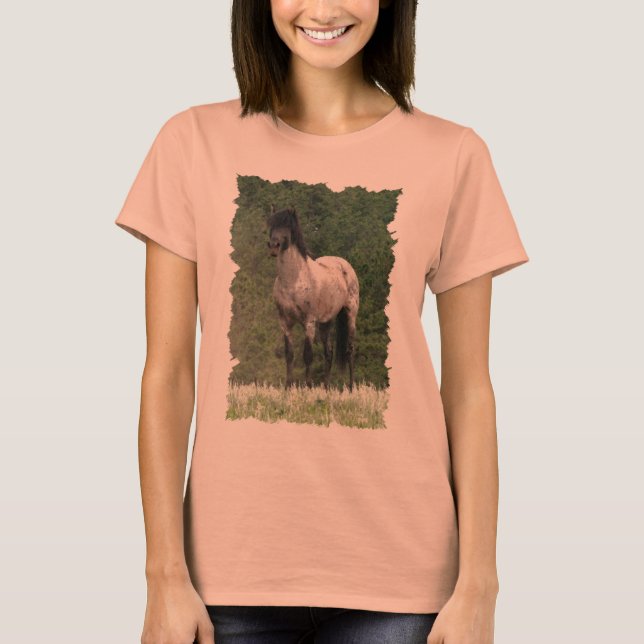 Spanischer Mustang Art T - Shirt (Vorderseite)