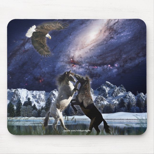 Spanischer Mustang Eagle, Fantasy Horses Mousepad (Vorne)