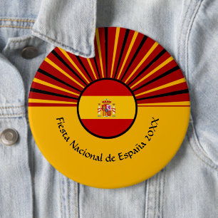 Spanischer Nationalfeiertag Spanien Hispanic Button