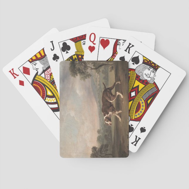 Spanischer Pointer Dog (von George Stubbs) Spielkarten (Rückseite)