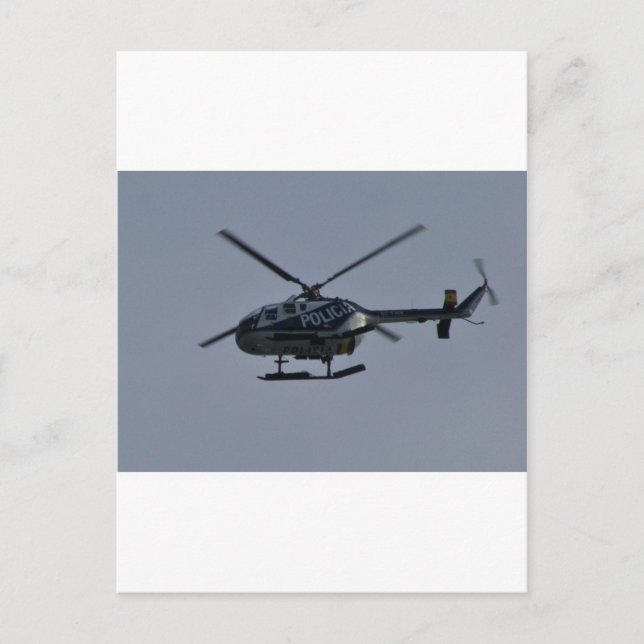 Spanischer Polizeihubschrauber Postkarte (Vorderseite)
