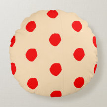 Spanischer Polka dots Rundkissen