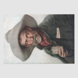 Spanischer Ranchero-Cowboy im alten Westernsaloon Seidenpapier