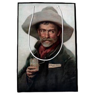 Spanischer Ranchero-Cowboy im Saloon des alten Wes Mittlere Geschenktüte
