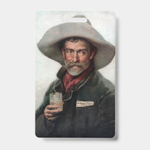 Spanischer Ranchero Cowboy in Old West Saloon Ausweis