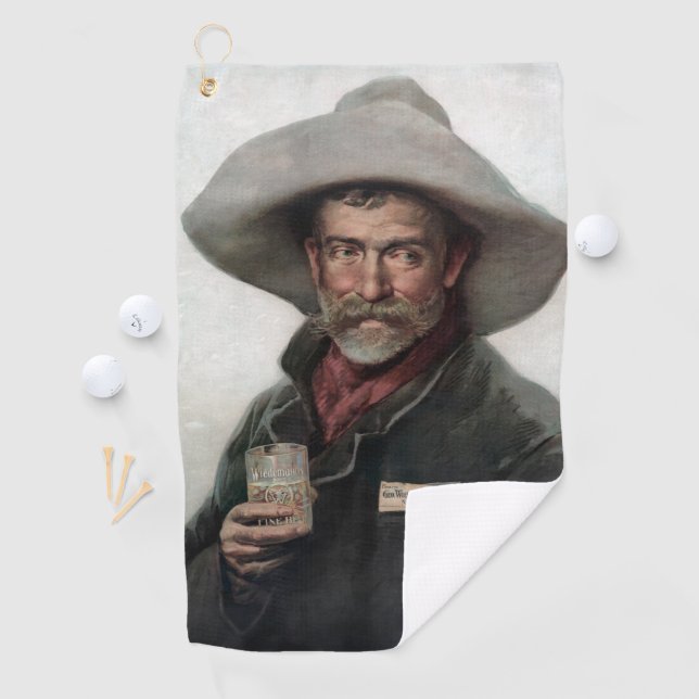 Spanischer Ranchero Cowboy in Old West Saloon Golfhandtuch (Insitu)