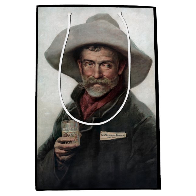 Spanischer Ranchero Cowboy in Old West Saloon Mittlere Geschenktüte (Vorderseite)