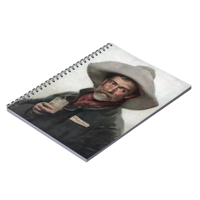 Spanischer Ranchero Cowboy in Old West Saloon Notizblock (Linke Seite)