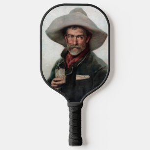 Spanischer Ranchero Cowboy in Old West Saloon Pickleball Schläger