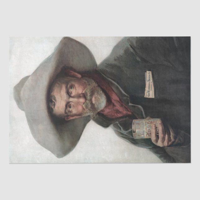 Spanischer Ranchero Cowboy in Old West Saloon Seidenpapier (Vorderseite)