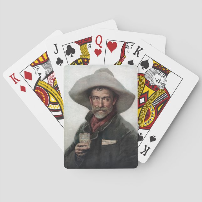Spanischer Ranchero Cowboy in Old West Saloon Spielkarten (Rückseite)