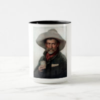 Spanischer Ranchero Cowboy in Old West Saloon