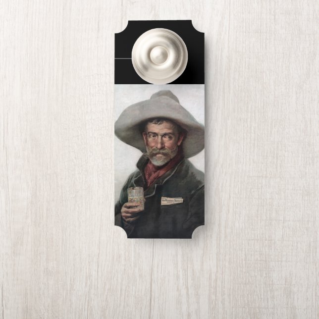 Spanischer Ranchero Cowboy in Old West Saloon Türanhänger (Auf Knauf)