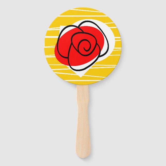 Spanischer Rundfächer für Rose Fächer (Vorderseite)