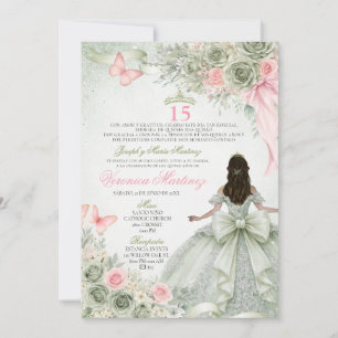 Spanischer Salbei Grün & Rosa Prinzessin Blumen 15 Einladung