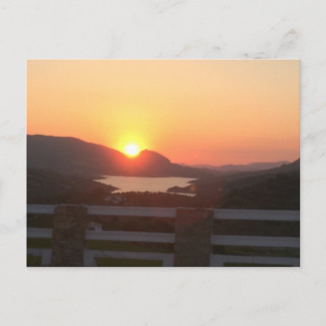 Spanischer Sonnenuntergang Postkarte (Vorderseite)