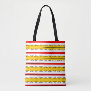 Spanischer Streifen auf der ganzen Tasche rot hint