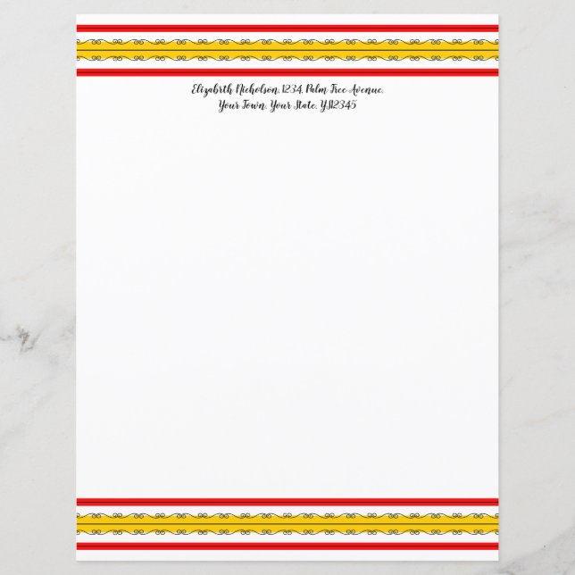 Spanischer Stripe Text 8.5 x 11 (Vorderseite)