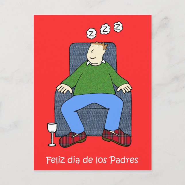 Spanischer Vatertag Cartoon Spaß Postkarte (Vorderseite)