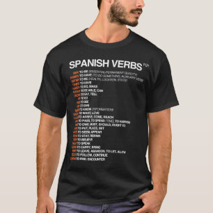 Spanischer Verbs 101 Cheatsheet zur spanischen Spr T-Shirt