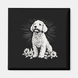 Spanischer Wasserhund Lover Retro Stil Tattoo Magnet