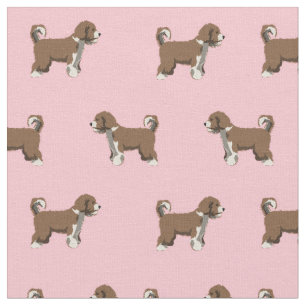 Spanischer Wasserhund Rosa Hund Stoff