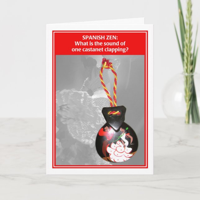 Spanischer Zen eine Kastagnetten-lustige Karte (Vorderseite)