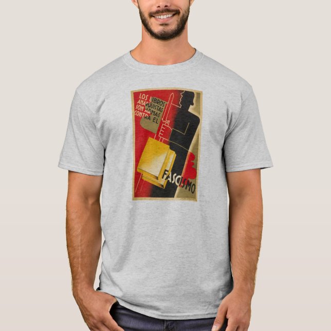 Spanischer ziviler Kriegs-Anarchist/Facism T-Shirt (Vorderseite)