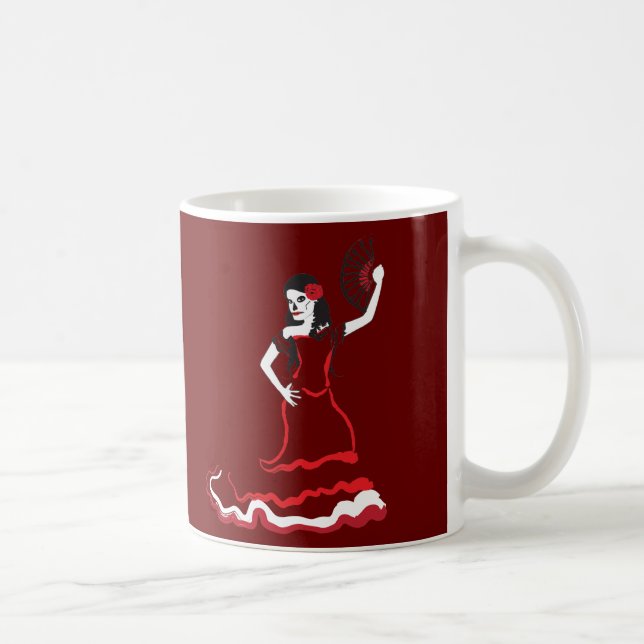 Spanischer Zuckerschädel Kaffeetasse (Rechts)