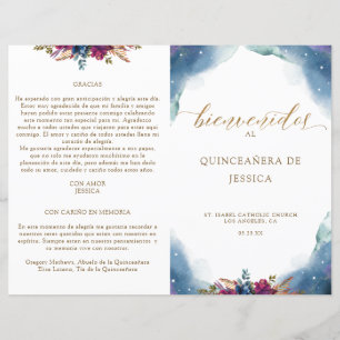 Spanisches Celestial Starry Quinceañera Fold Progr