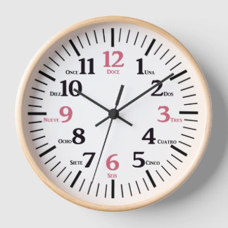 Spanisches El Reloj Tiempo Wanddekor Holz Uhr