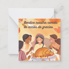 Spanisches Erntedank Mitteilungskarte