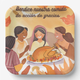 Spanisches Erntedank Pappteller