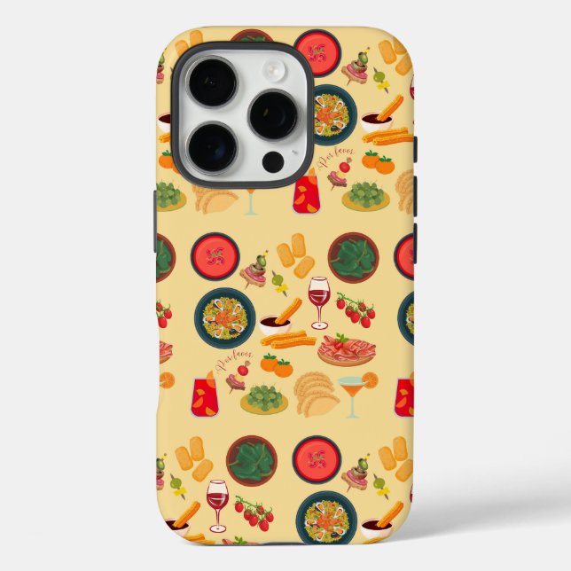 Spanisches Essen iPhone 16 Pro Hülle (Rückseite)