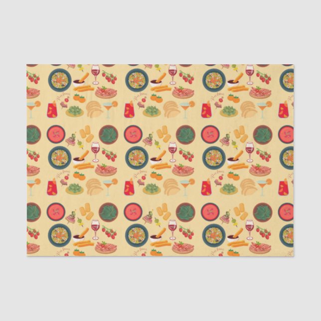 Spanisches Essen Seidenpapier (Vorderseite)